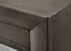 1pc Contemporary Queen Captain's Platform Bed Bookcase Shelves Headboard Side Storage Solid Wood Wooden Bedroom Furniture Grey Finish