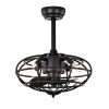 18.1" Caged Ceiling Fan with Remote Control,Timer, 3 Speeds Indoor Ceiling Fan for Farmhouse, Bedroom Living Room(No include Bulbs)