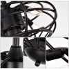 18.1" Caged Ceiling Fan with Remote Control,Timer, 3 Speeds Indoor Ceiling Fan for Farmhouse, Bedroom Living Room(No include Bulbs)