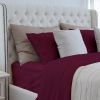 Luxuriously Soft 100% Viscose Derived from Bamboo 5-Piece Sheet Set , Oeko-TEX Certified, Split King - Merlot
