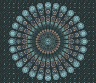 Tapestries - Teal Spirograph Wheel