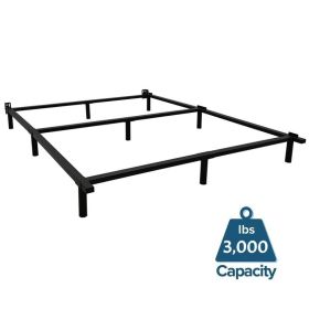 Metal Bed Frame with 9-Leg and Headboard Brackets 3,000 lbs. Max Weight Limit