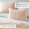Twin/Twin XL Microfiber Pleated Soft Washed Comforter Set Pink