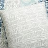 3-Piece California King Lightweight Reversible Botanical Blue Damask Quilt Set