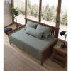 4 pieLightweight Dark Green Brick Fish Pattern 4 Piece Cotton Daybed Cover Set