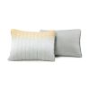 3-piec Yellow Orange Grey Lightweight Ombre Crinkle Fabric 3 Piece Quilt Set - Full/Queen