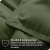 Full/Double size Super Soft Down Alternative Comforter Set in Olive Green