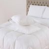 Jumbo Standard Cotton Bed Pillow with Down Alternative Polyester Fiber Fill (one pillow)