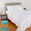 Jumbo Standard Cotton Bed Pillow with Down Alternative Polyester Fiber Fill (one pillow)