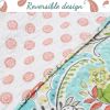 beddingAqua Paisley Floral 4 Piece Daybed Cover Set