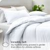 Twin/Twin XL size Super Soft Microfiber Down Alternative Comforter Set White