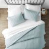 Light Blue Microfiber Farmhouse Coverlet Bedspread Set