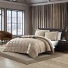 Beige Plush Sherpa Reversible Micro Suede Comforter Set