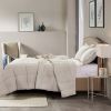 Beige 3 Piece Microfiber Reversible Comforter Set