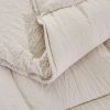 Beige 3 Piece Microfiber Reversible Comforter Set