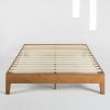 Mid-Century Modern Solid Wood Platform Bed Frame in Natural