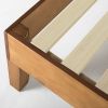 Mid-Century Modern Solid Wood Platform Bed Frame in Natural
