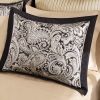 Black Gold Paisley 12 Piece Cotton Polyester Comforter Set