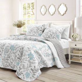 Floral Lightweight Polyester Fabric Quilt Set