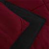 Black/Maroon Traditional Microfiber Reversible 3 Piece Comforter Set