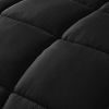Black Reversible Microfiber Down Alternative Comforter