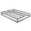 Grey Modern Low Profile Heavy Duty Metal Platform Bed Frame