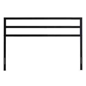 Modern Headboard in Matte Black Metal Finish