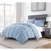 Blue Reversible Microfiber Down Alternative Comforter Set