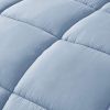 Blue Reversible Microfiber Down Alternative Comforter Set