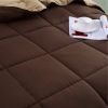 Brown Traditional Microfiber Reversible 3 Piece Comforter Set