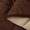 Brown Traditional Microfiber Reversible 3 Piece Comforter Set