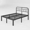 Heavy Duty Metal Platform Bed Frame with Headboard