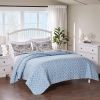 Microfiber Beach Shells Coastal Reversible Quilt Set