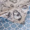Microfiber Beach Shells Coastal Reversible Quilt Set