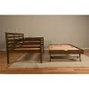 Solid Wood Day Bed Frame with Pull-out Pop Up Trundle Bed