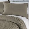 Taupe Modern Brick Stitch Microfiber Reversible 3 Piece Comforter Set