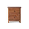 Farmhouse Solid Pine Wood 2 Drawer Nightstand