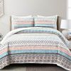 Scandinavian Chevron Reversible Cotton Quilt Set