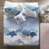 Kids Blue Pink Unicorn Clouds Quilt Coverlet Bedspread Set