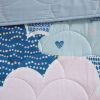 Kids Blue Pink Unicorn Clouds Quilt Coverlet Bedspread Set