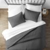Grey Microfiber Farmhouse Coverlet Bedspread Set