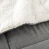Grey Plush Microfiber Reversible Comforter Set