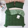 Green Traditional Microfiber Reversible 3 Piece Comforter Set