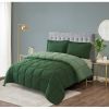 Green Traditional Microfiber Reversible 3 Piece Comforter Set