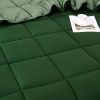 Green Traditional Microfiber Reversible 3 Piece Comforter Set
