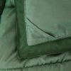 Green Traditional Microfiber Reversible 3 Piece Comforter Set