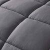 Grey Reversible Microfiber Down Alternative Comforter