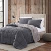 Grey Plush Sherpa Reversible Micro Suede Comforter
