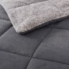Grey Plush Sherpa Reversible Micro Suede Comforter