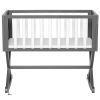 Solid Wood Rocking Baby Glider Cradle with Crib Mattress